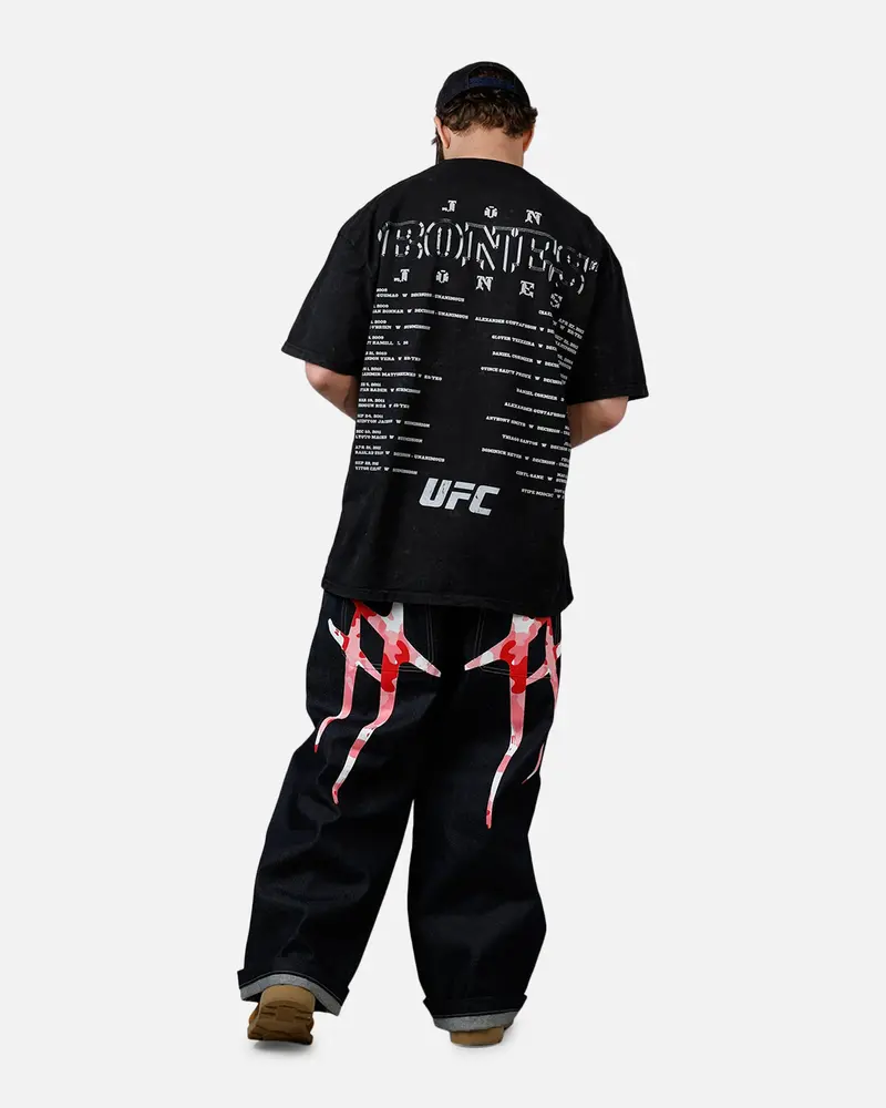 Ufc By Culture Kings Jon Jones Action T-Shirt Black Acidwash 6