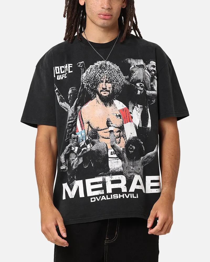 Ufc By Culture Kings Merab Dvalishvili Noche Heavy T-Shirt Vintage Black 1