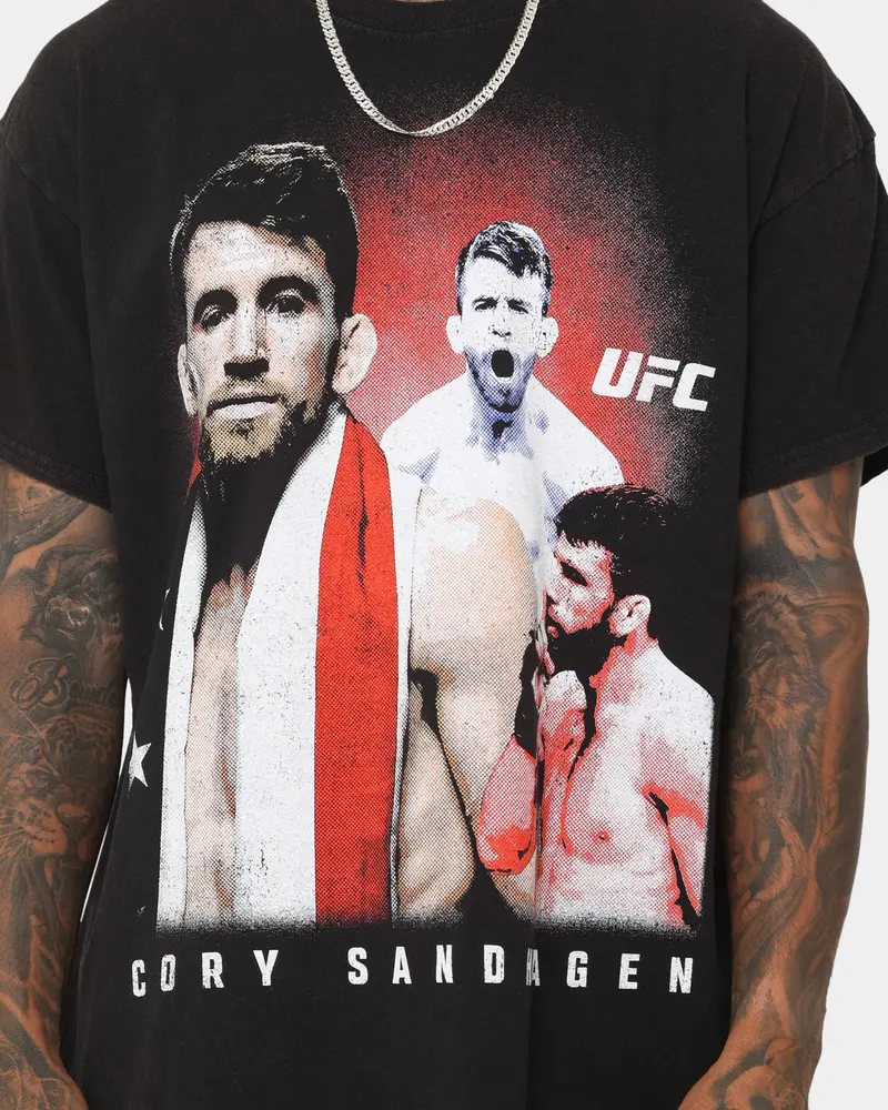 Ufc By Goat Crew Cory Sandhagen Vintage T-Shirt Black Wash 5