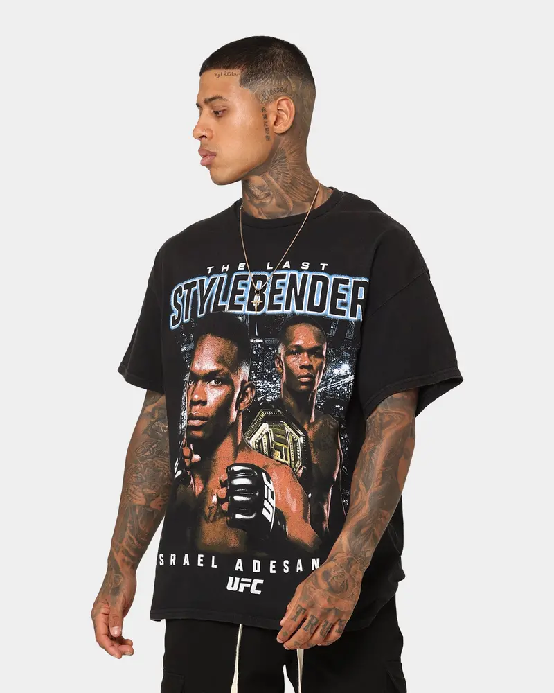 Ufc By Goat Crew Israel Adesanya Stylebender Vintage T-Shirt Black Wash 1