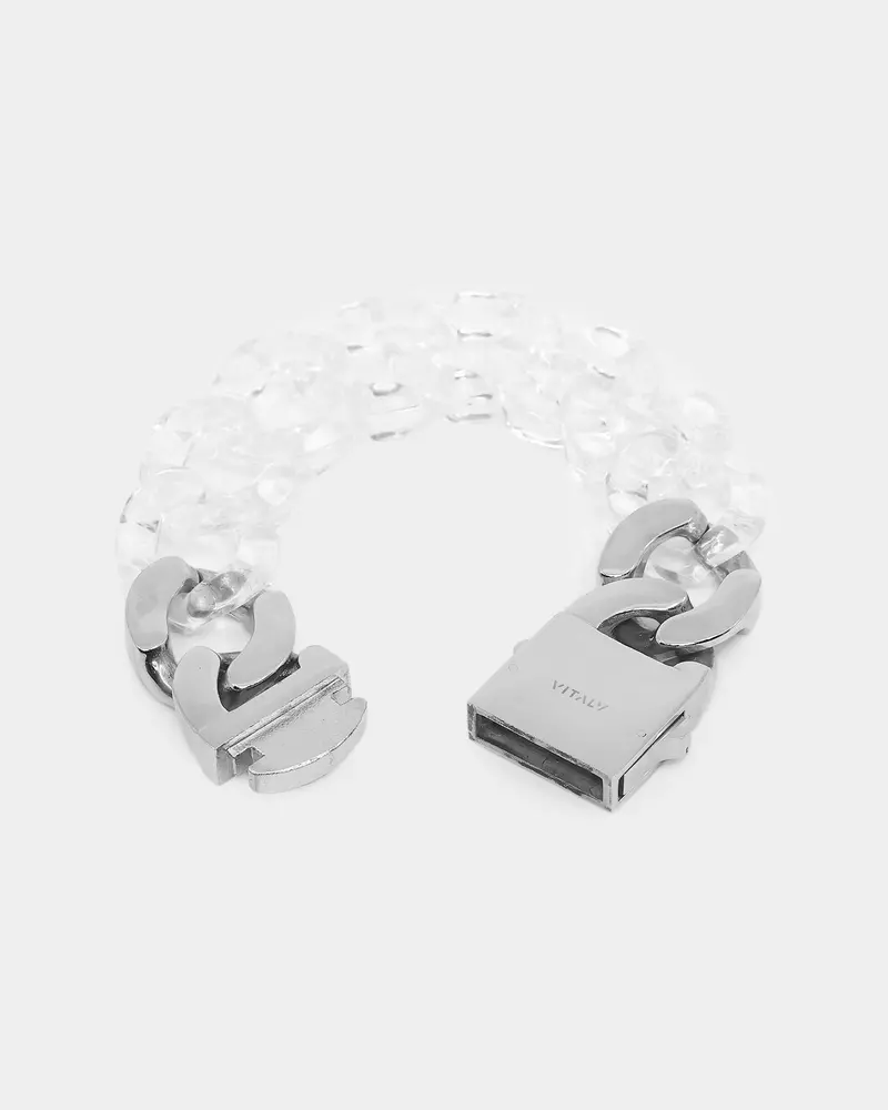 Vitaly Unisex Static Bracelet Clear/Stainless Steel 1