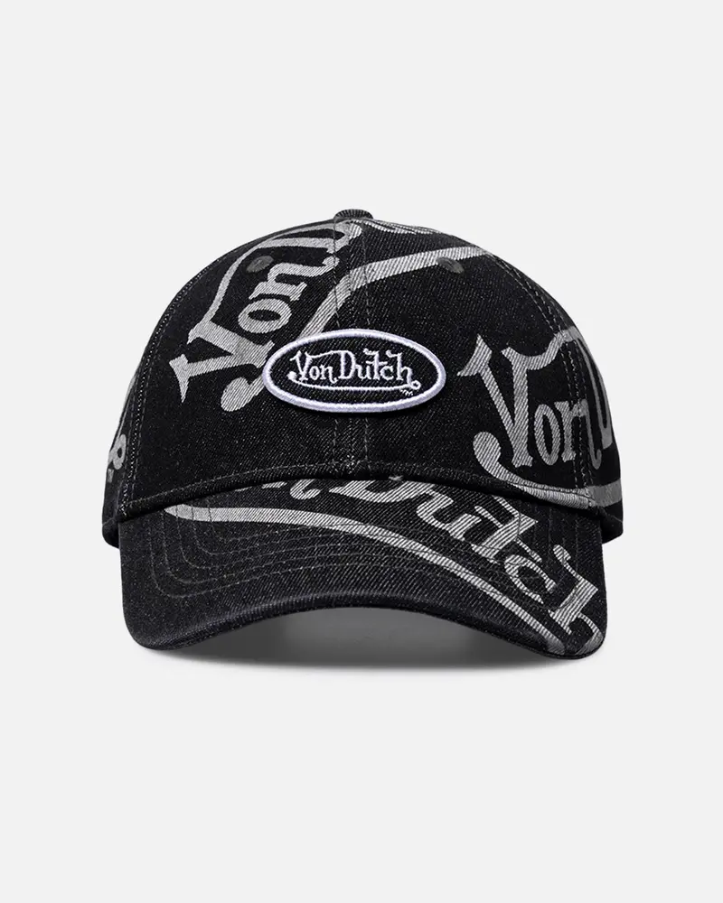 Von Dutch Bleach Oval Dad Strapback Cap Black 1
