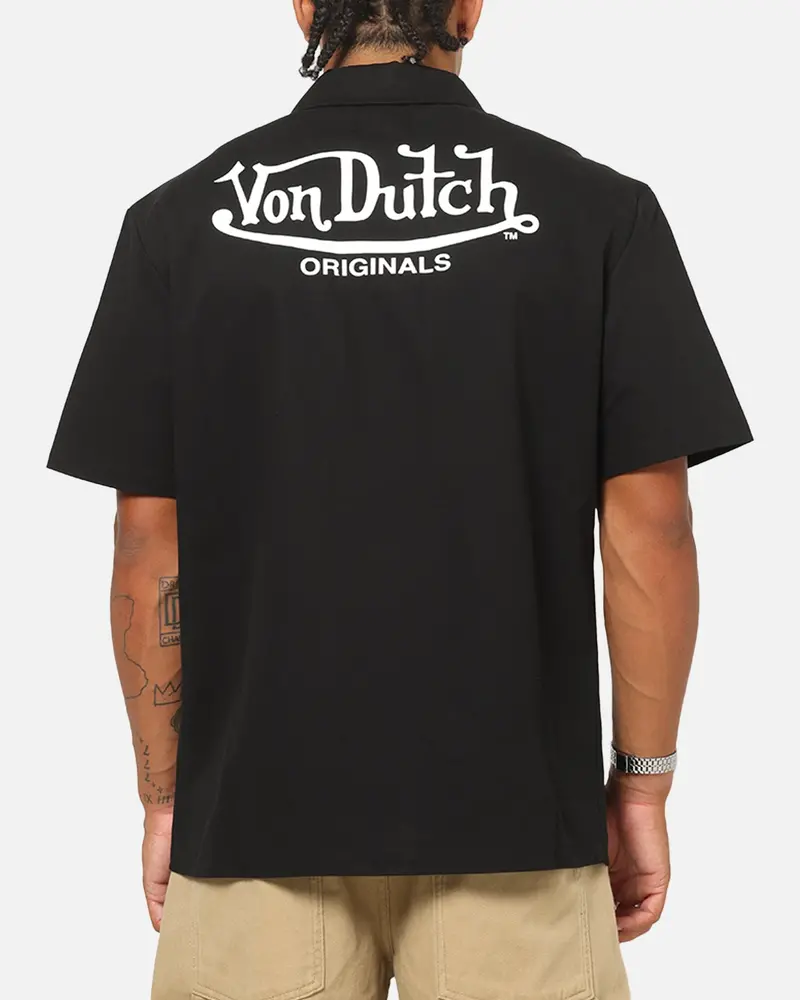 Von Dutch Button Up Shirt Black 1
