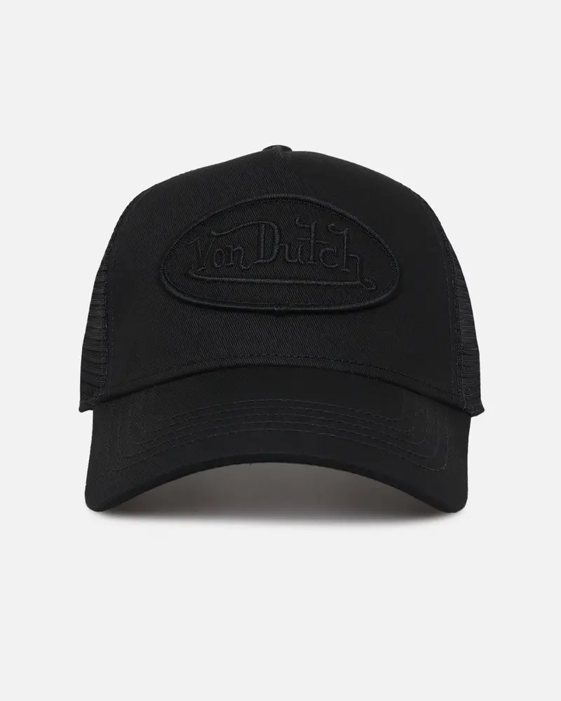 Von Dutch Classic Triple Black Trucker Snapback Black 1