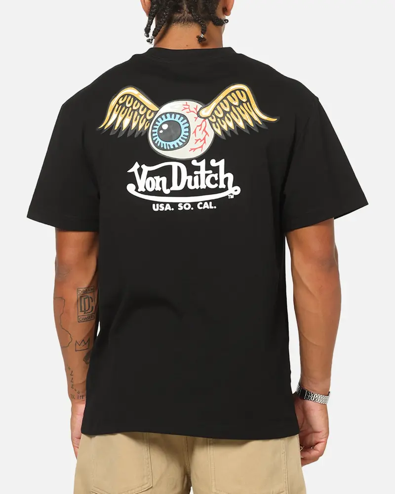 Von Dutch Flying Eyeball T-Shirt Black 1