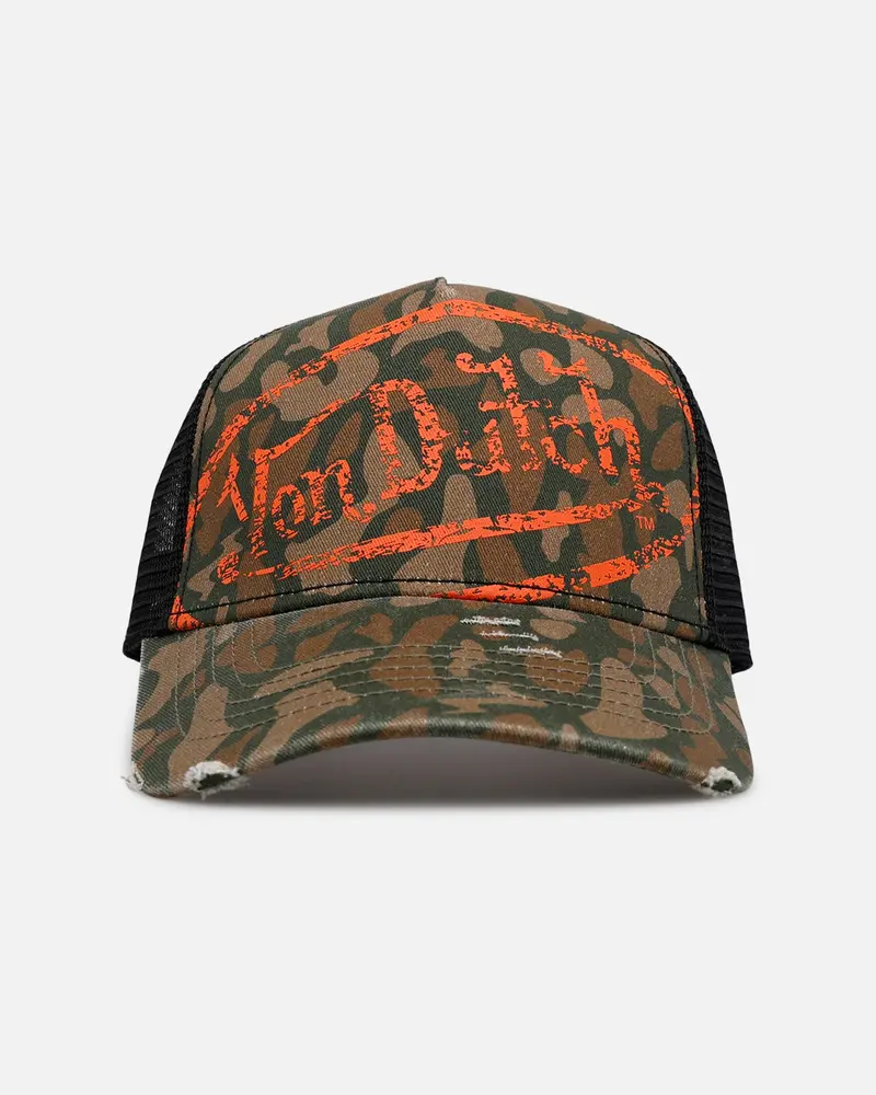 Von Dutch Oval Logo Trucker Snapback Camo 1
