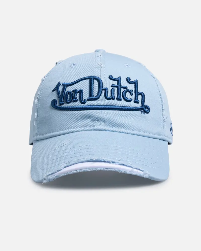 Von Dutch Signature Brim Dad Strapback Cap Light Blue 1