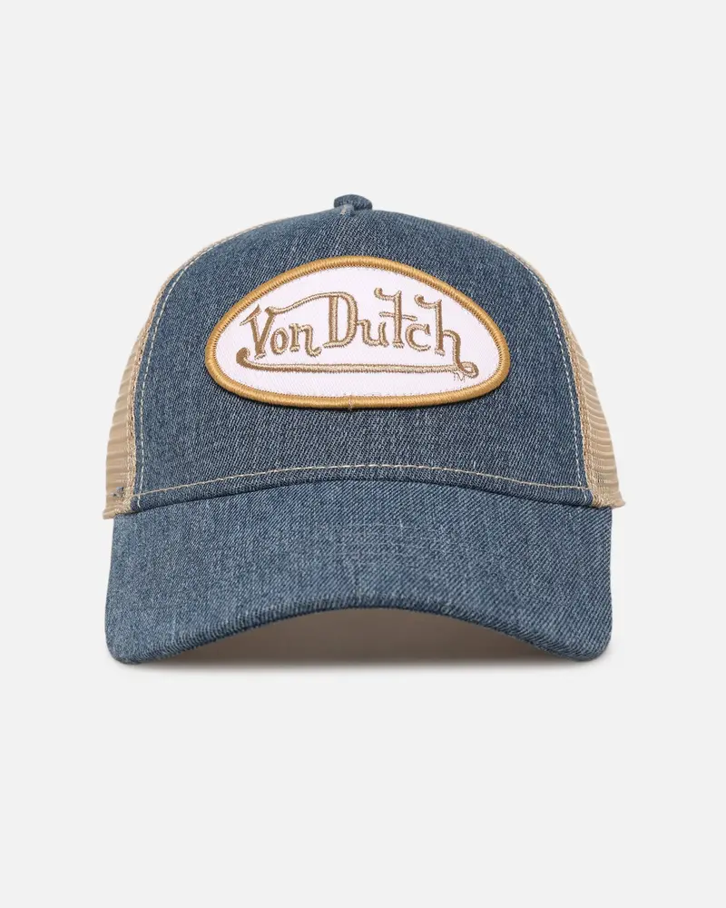 Von Dutch Unisex Trucker Snapback Hat Blue 1