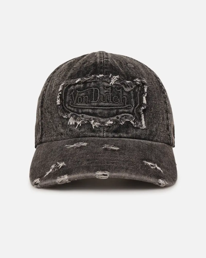 Von Dutch Washed Denim Dad Strapback Hat Washed Grey 1