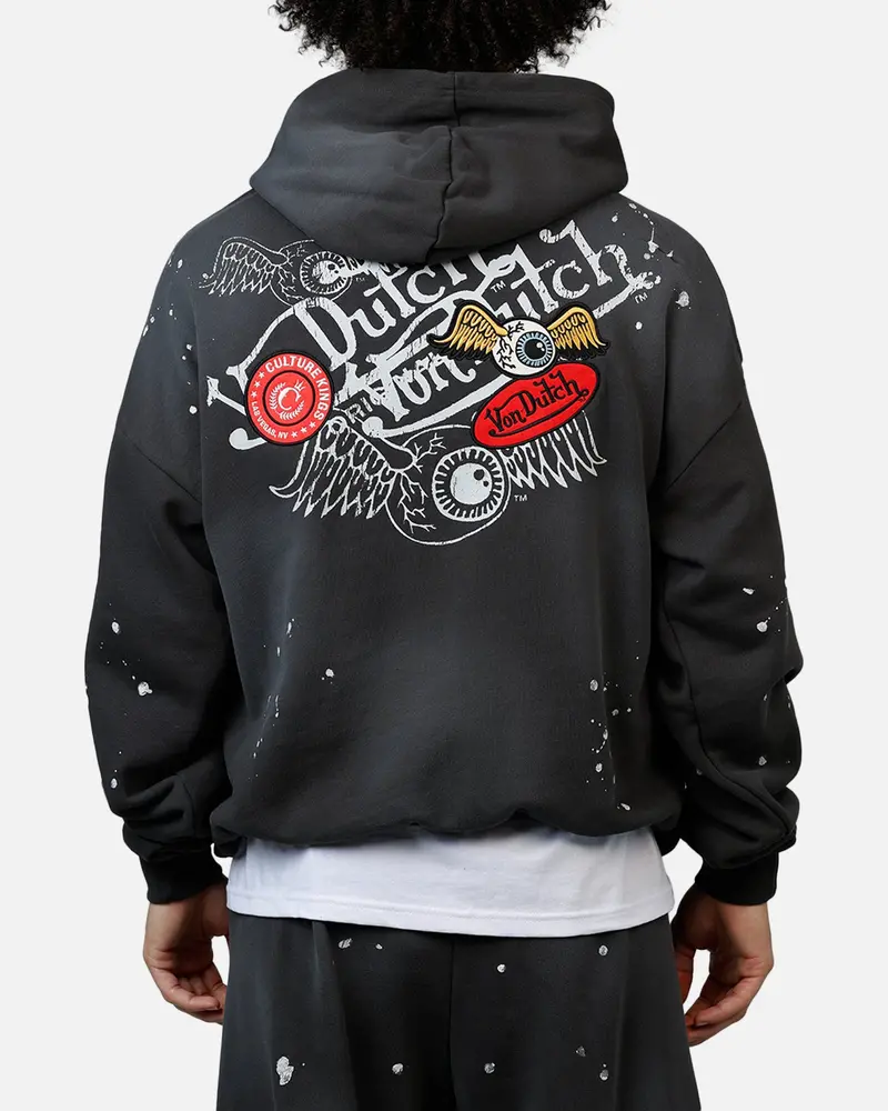 Von Dutch X Culture Kings Ck Hoodie Washed Black 1