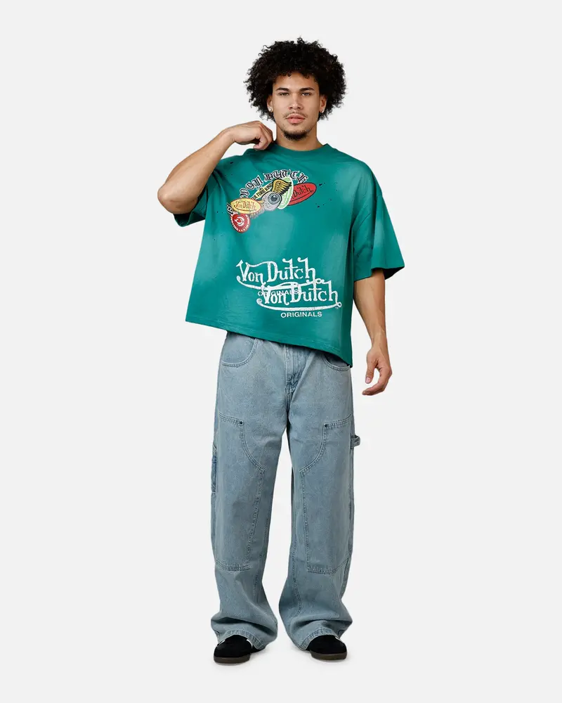 Von Dutch X Culture Kings Ck T-Shirt Bottle Green 3