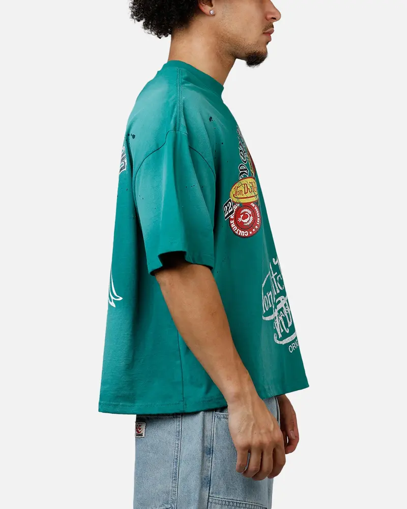 Von Dutch X Culture Kings Ck T-Shirt Bottle Green 4