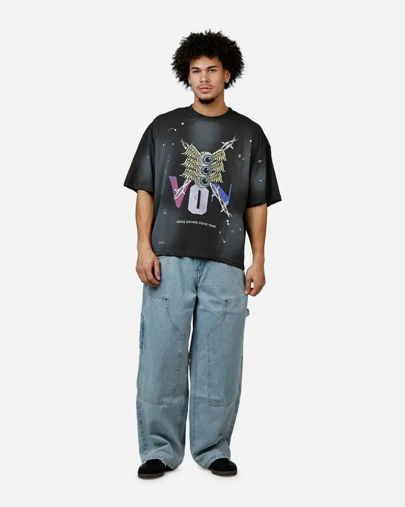 Von Dutch X Culture Kings Ck T-Shirt Washed Black 3