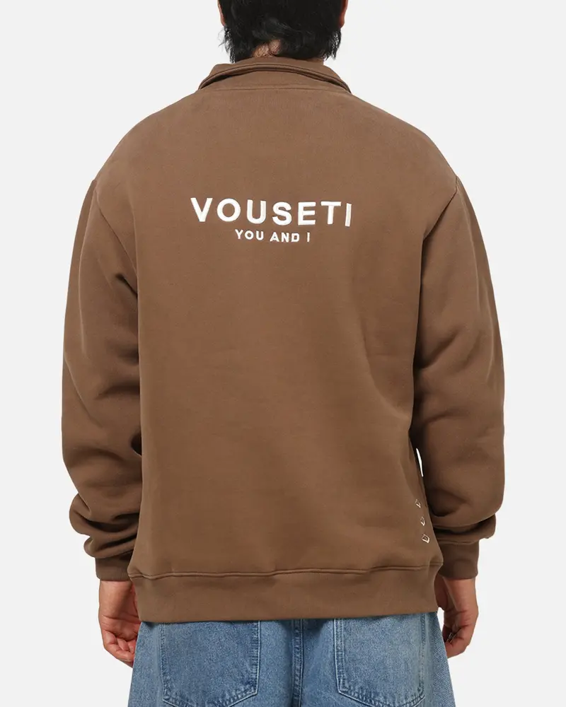 Vouseti The Og Quarter Zip Crewneck Coffee 1