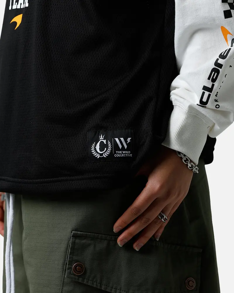 We Are The Wild Collective X Women's Mclaren 'Vegas Grad Prix 2024' Mesh Long Sleeve Jersey Black 1