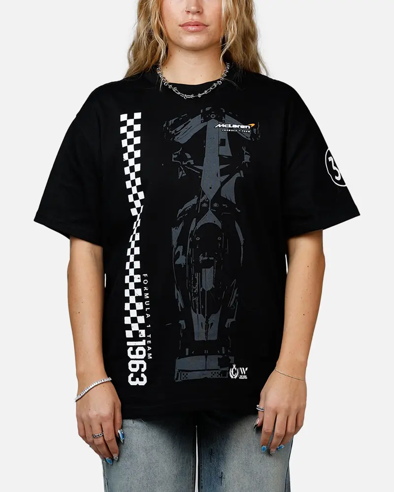 We Are The Wild Collective X Women's Mclaren 'Vegas Grad Prix 2024' T-Shirt Washed Black 1