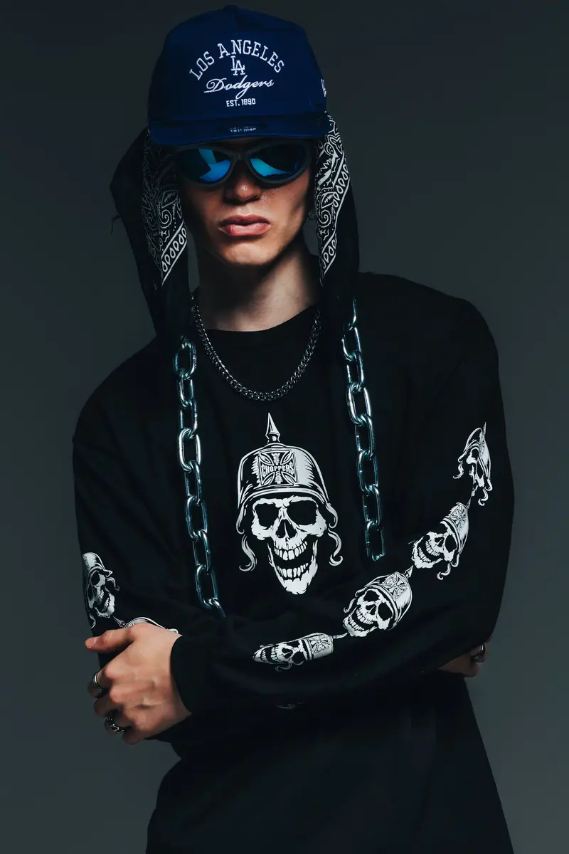 West Coast Choppers Skulls Long Sleeve T-Shirt Black 1
