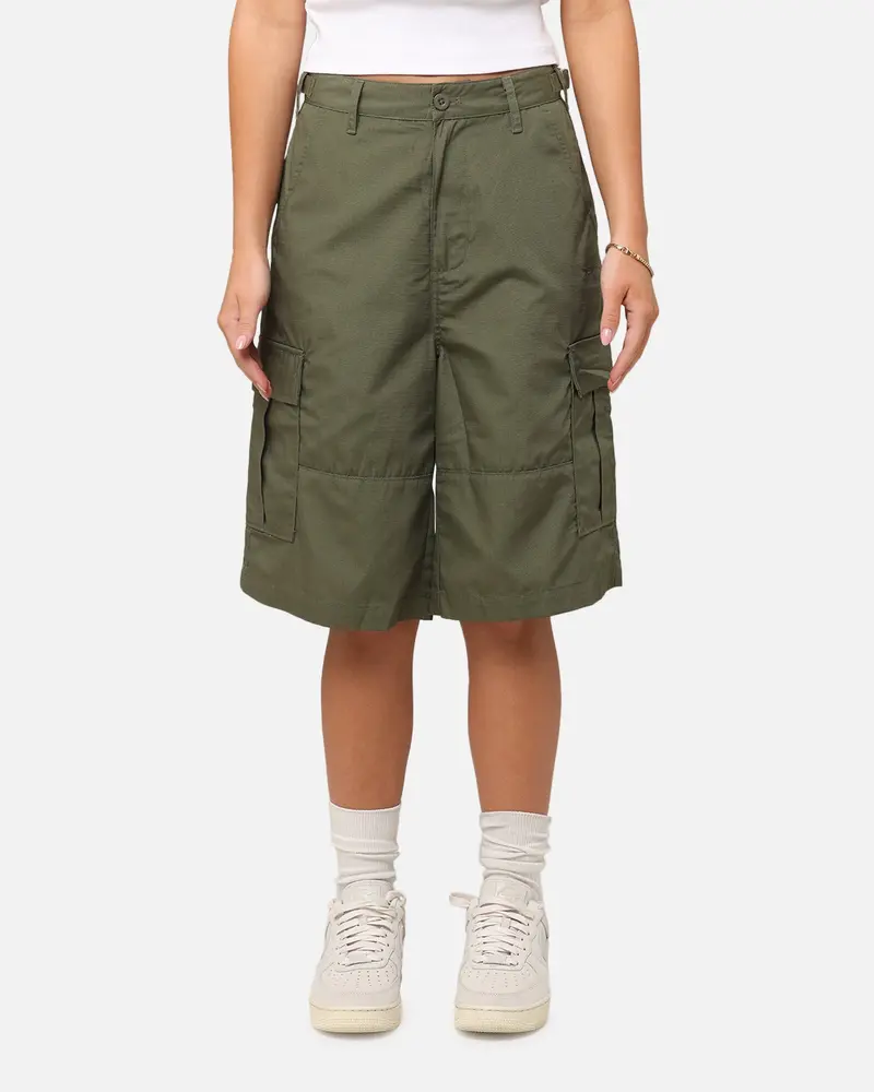 X-Girl Women's Easy Cargo Shorts Flight Green 1