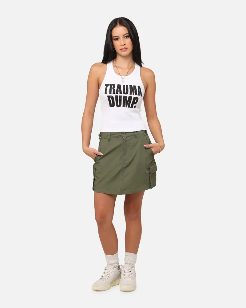 X-Girl Women's Easy Cargo Skirt Flight Green 2