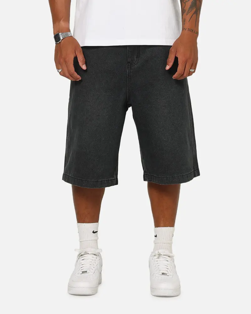 X-Large Baggy Bull Denim 91 Shorts Faded Black 1