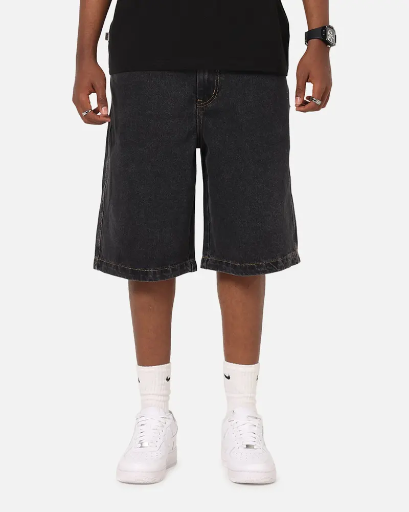 X-Large Baggy Bull Denim 91 Shorts Washed Black 1