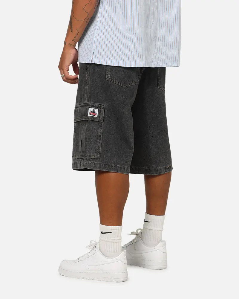 X-Large Baggy Cargo Denim 91 Shorts Washed Black 1