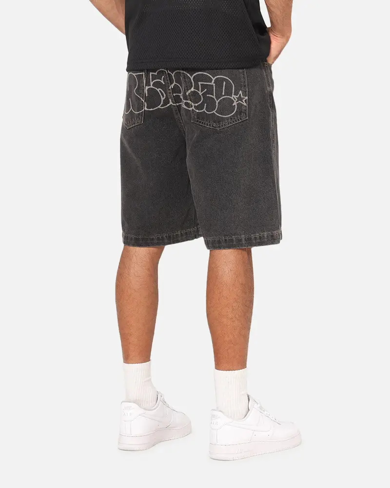 X-Large Bubble Bull Denim 91 Shorts Washed Black 1