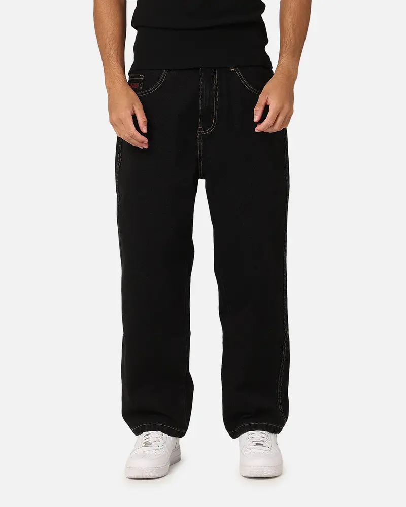 X-Large Emb Pocket Bull Denim Pant Black 1