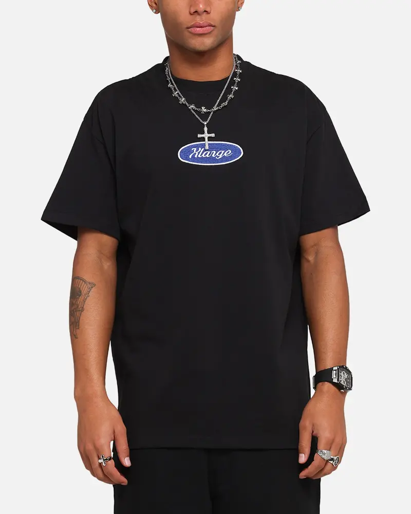 X-Large Oval Script T-Shirt Black 1