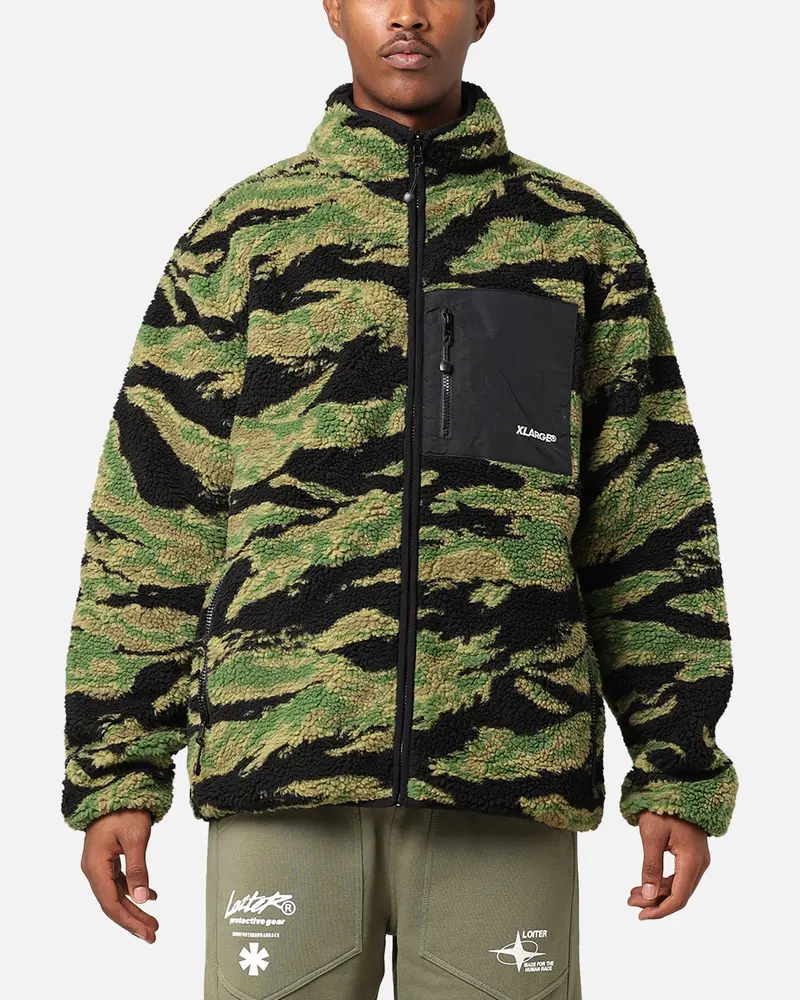 X-Large Reversible Sherpa Jacket Black/Camo 1