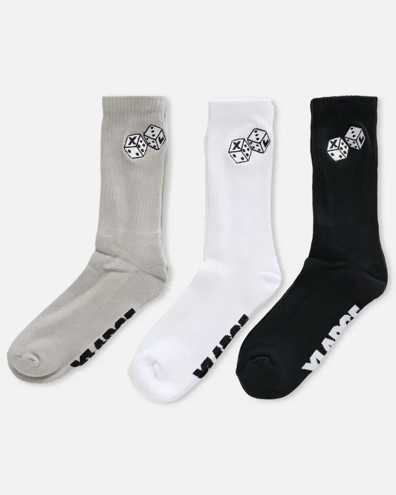 X-Large Xl Dice Crew Socks 3 Pack Black 1