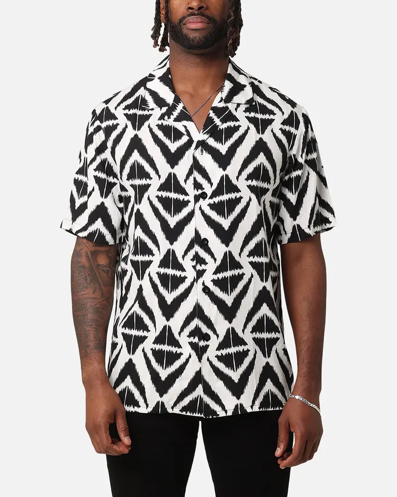 Xxiii Aztec Button Up Shirt Black/White 1