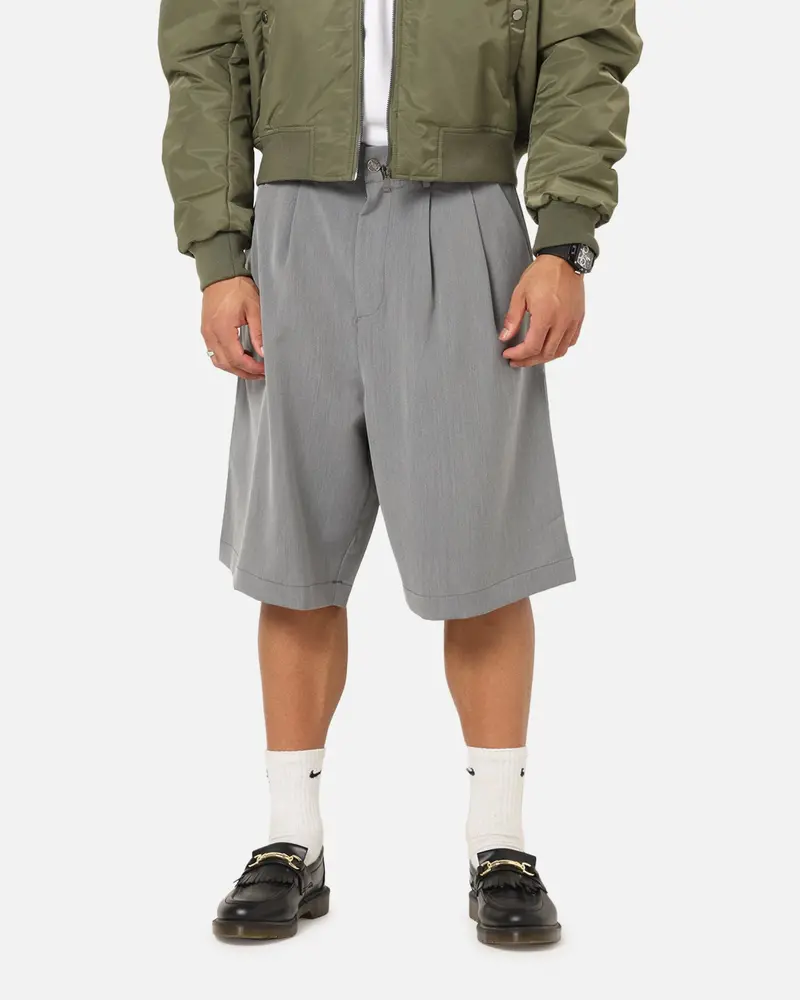 Xxiii Baggy Pleated Shorts Grey 1