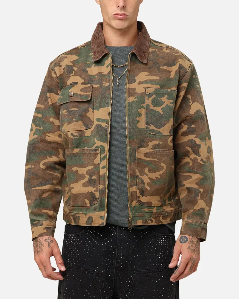 Xxiii Camo Cargo Jacket Washed Green Camo 1