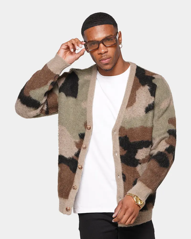 Xxiii Camo Mohair Cardigan Camo 1