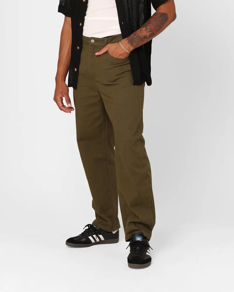 Xxiii Dani Baggy Jeans Olive 1