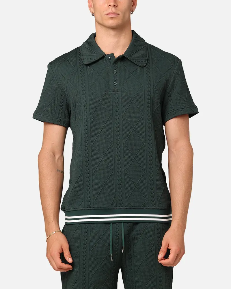 Xxiii Danny Knit Polo Shirt Deep Green 1