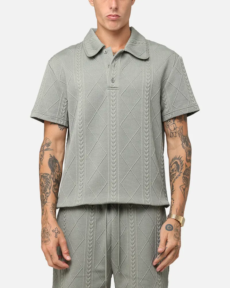 Xxiii Danny Knit Polo Shirt Olive 1