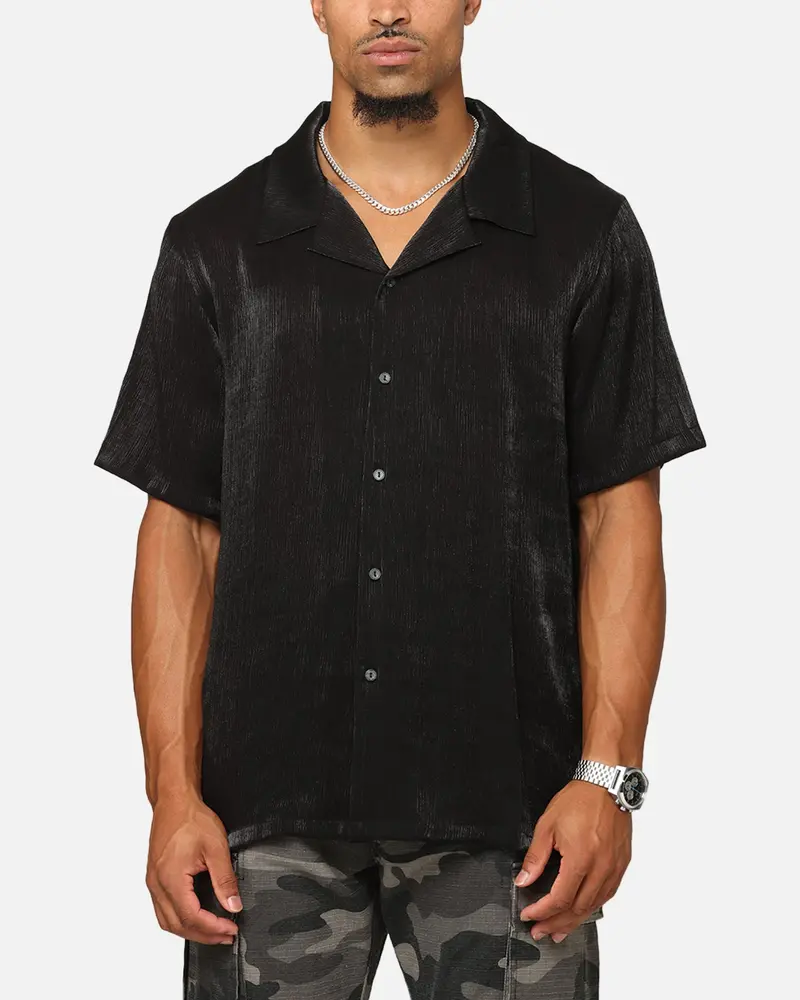 Xxiii Diamond Button Up Shirt Black 1