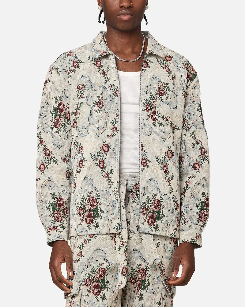 Xxiii Floral Jacquard Jacket White Antique 1