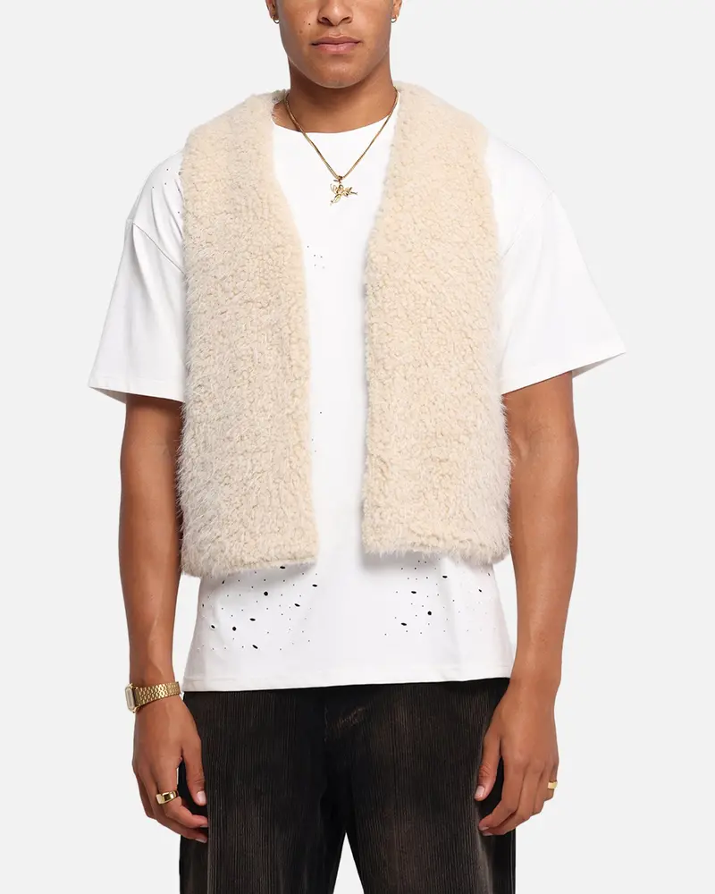 Xxiii Fur Vest Cream 1