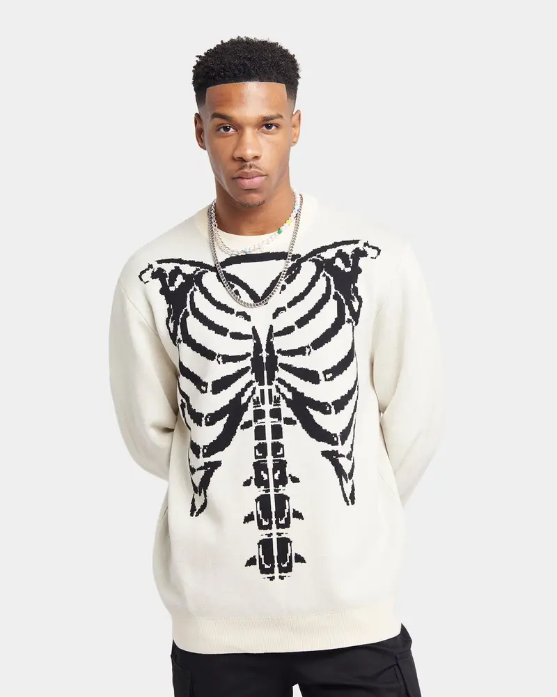 Xxiii Isaac Knit Skeleton Sweater Black/White 1