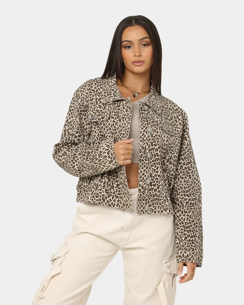 Xxiii Labonita Denim Jacket Leopard 1