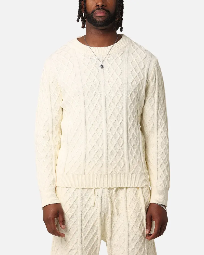 Xxiii Lucas Cable Knit Sweater Cream 1