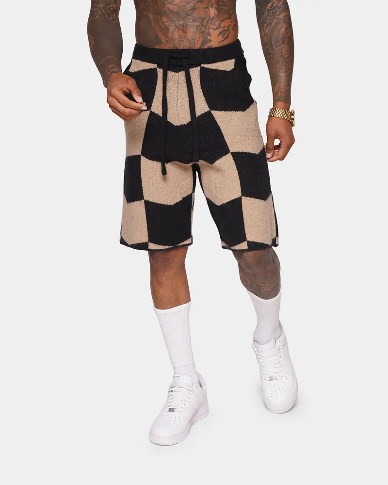 Xxiii Meda Check Shorts Black/Beige 1