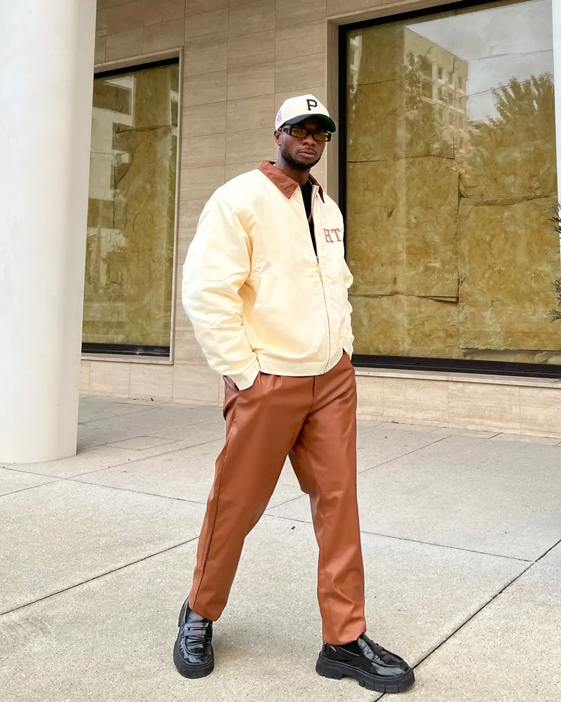 Xxiii Mykel Leather Pants Tan 1