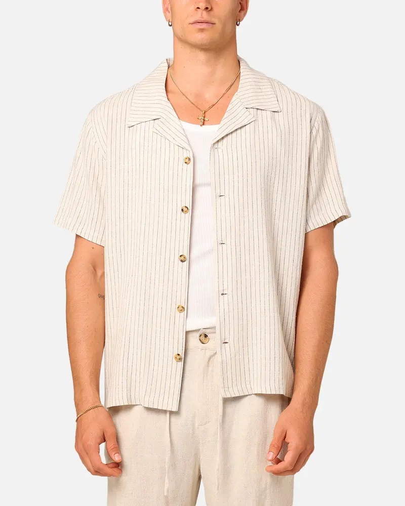 Xxiii Nicholas Button Up Shirt Sand/Black 1