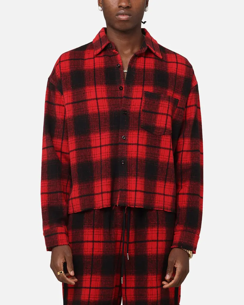 Xxiii Plaid Long Sleeve Overshirt Red 1