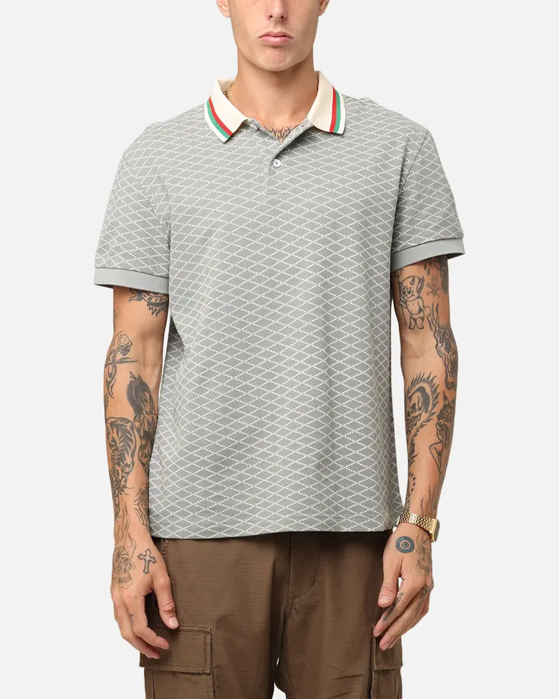 Xxiii Printed Polo Shirt Olive 1