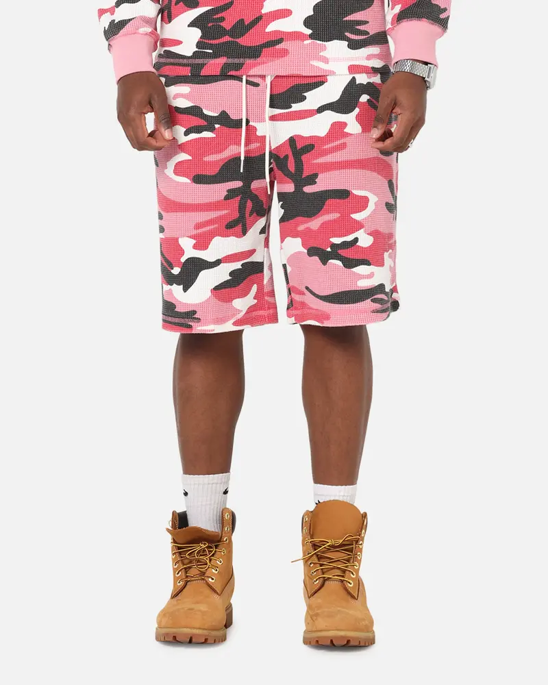 Xxiii Printed Thermal Shorts Pink Camo 1